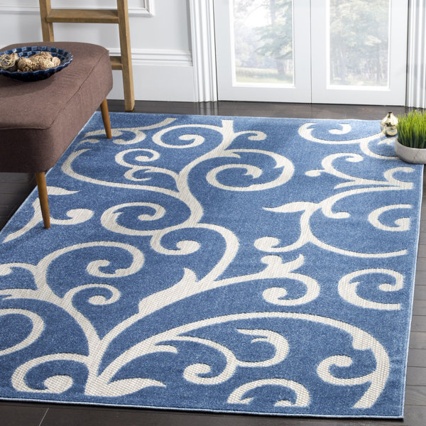Safavieh Haven Blue/Cream Indoor/Outdoor Area Rug & Reviews Wayfair.co.uk